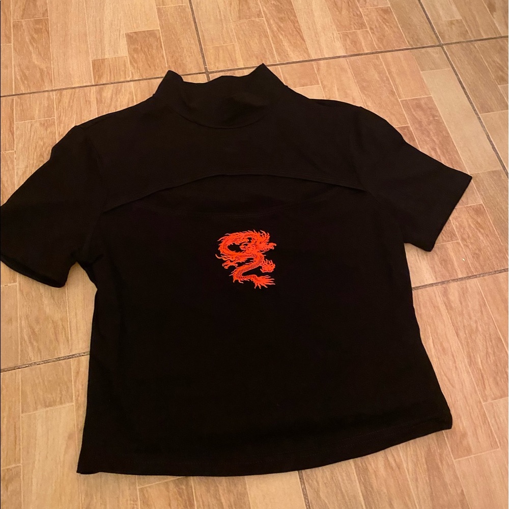 Cute Red Dragon Crop Top